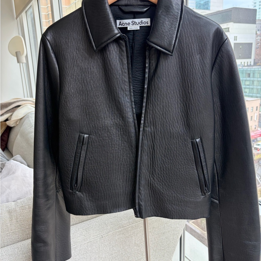 Acne Studios Libo Leather Black Jacket